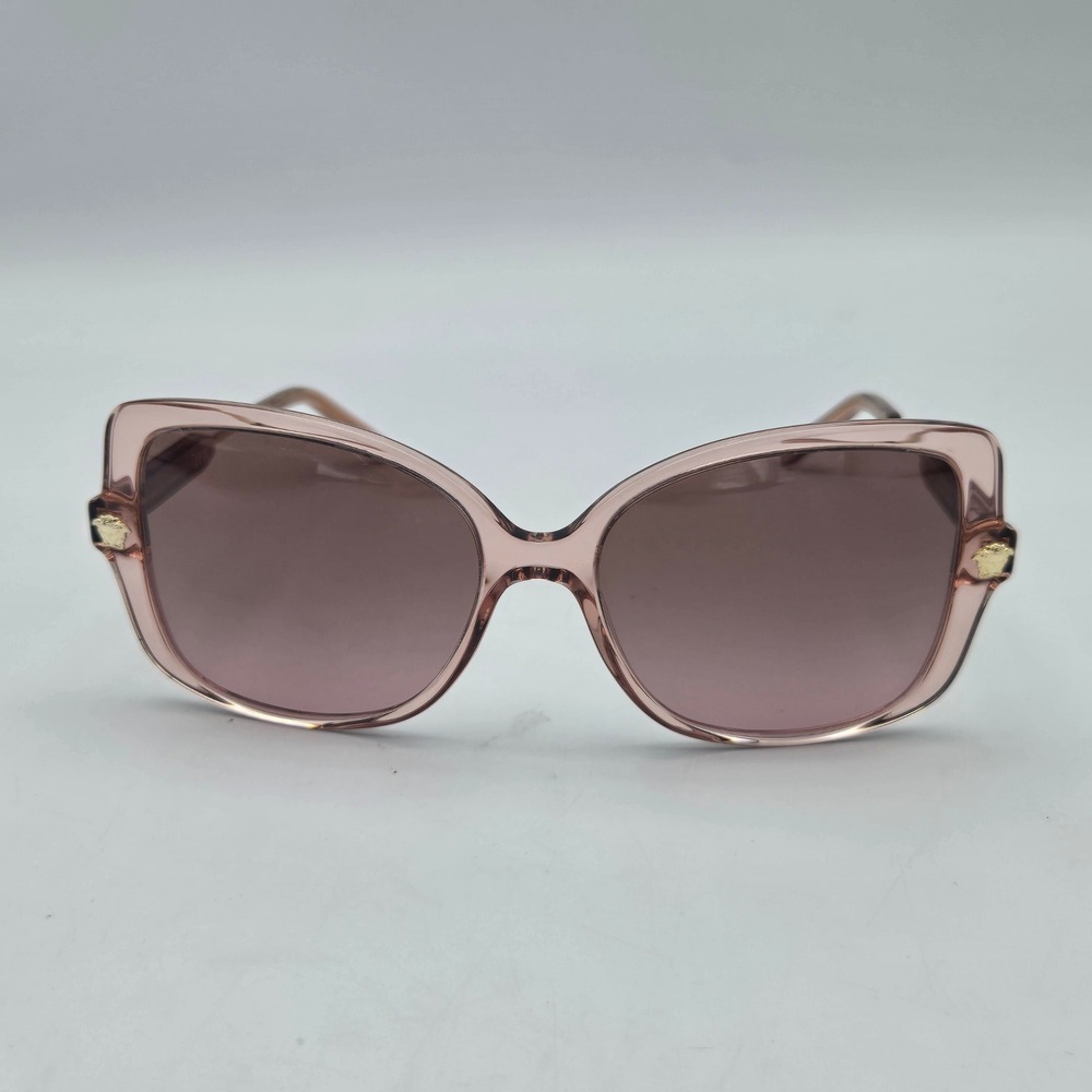 Versace Pink Sunglasses MOD 4390 Brown Gradient Lens Womens Butterfly 56-16-140